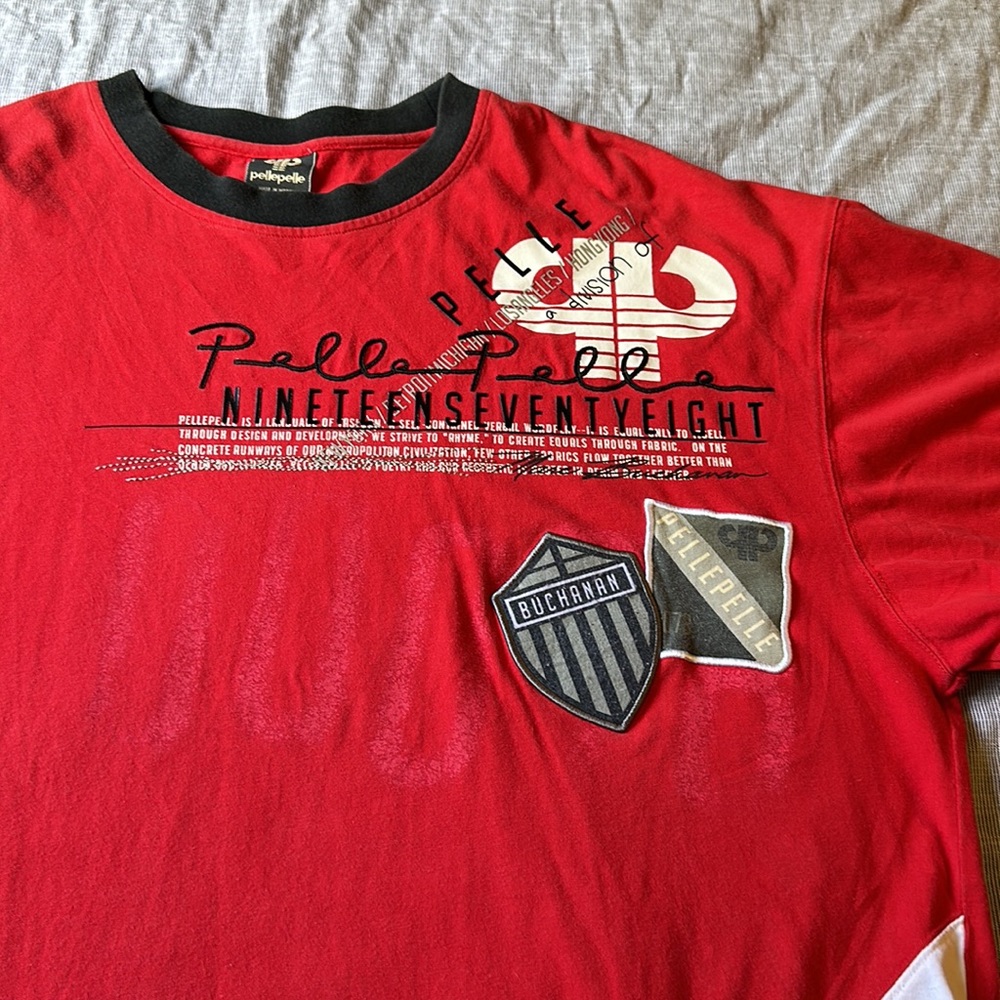 Pellepelle mens XXL tshirt. Made in Macau. Some fading.